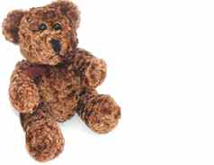 可爱的棕色（的）泰迪熊玩具