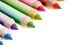集合色彩斑斓的铅笔