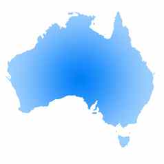 梯度蓝色的地图澳大利亚