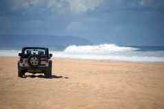 越野车车辆远程海滩夏威夷