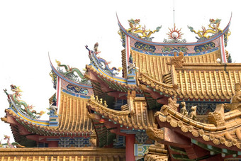 李中国农历新年庆祝活动之前更换灯笼内保持寺庙