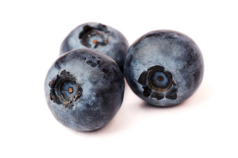 蓝莓孤立的白色背景