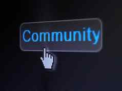 社会网络概念社区数字按钮背景