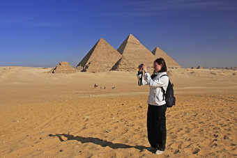 旅游采取图片伟大的金字塔吉萨开罗