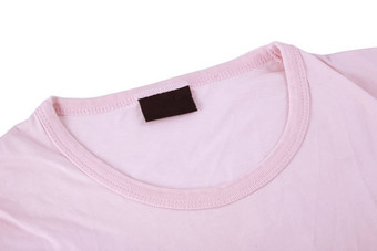 粉红色的t恤空白标签