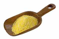 黄色的玉米粗燕麦粉