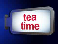 时间轴概念茶时间广告牌背景