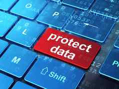保护概念保护数据电脑键盘背景