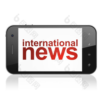 新闻概念国际新闻智能手机