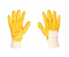 黄色的工作手套