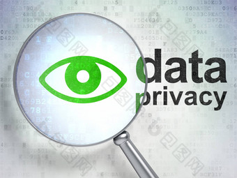 隐私概念眼睛数据隐私光学玻璃