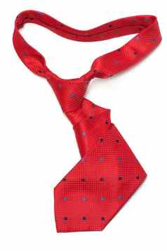 红色的丝绸领带