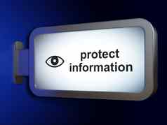 隐私概念保护信息眼睛广告牌背景