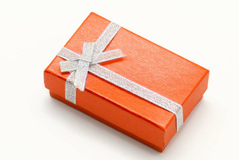 rectegular橙色礼物盒子