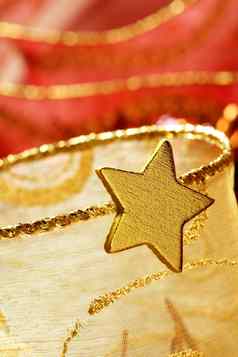 圣诞节金装饰黄金明星