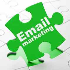 业务概念电子邮件市场营销谜题背景