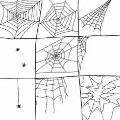 手画蜘蛛网