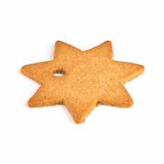 圣诞节装饰明星形状的姜饼