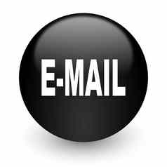 电子邮件黑色的光滑的互联网图标
