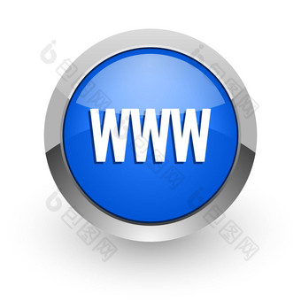 WWW蓝色的光滑的网络图标