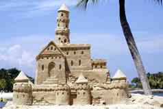 大沙子城堡热带海滩