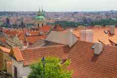 布拉格红色的屋顶