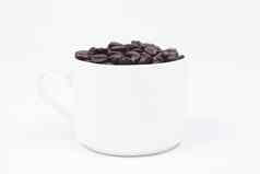 咖啡杯咖啡豆子