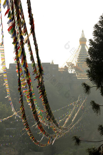 佛塔斯瓦扬布纳特寺庙加德满都尼泊尔