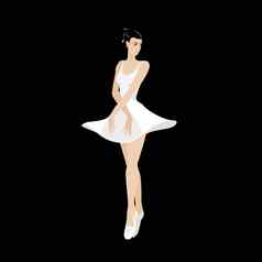 芭蕾舞女演员白色衣服