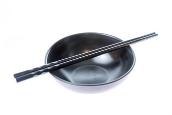 黑色的筷子碗