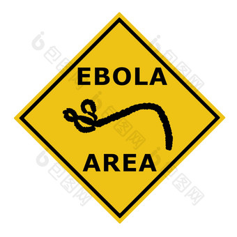 埃博拉病毒病毒危险<strong>警告</strong>区域象征标志