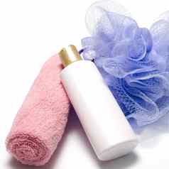 浴泡芙液体肥皂毛巾