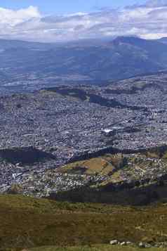 视图南部基多(Quito)厄瓜多尔