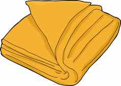 孤立的橙色毛巾