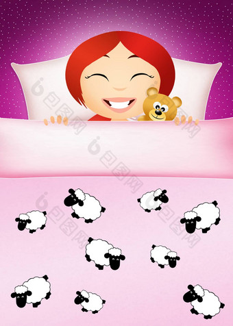 <strong>女孩</strong>计数sheeps
