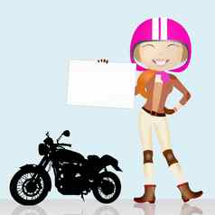 女孩骑摩托车的人