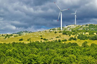风权力植物涡轮机韦莱比特山