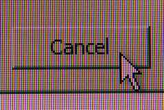 取消按钮鼠标光标电脑屏幕