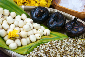 越南食物甜蜜的莲花种子粥