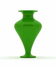 单绿色花瓶