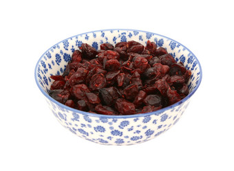 干小红莓蓝色的白色中国碗