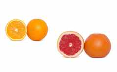 成熟的橙色葡萄柚