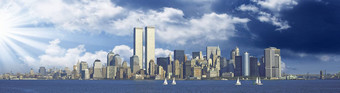 全景视图纽约双胞胎塔