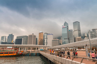 在香港香港4月在香港香港天际线春天一天