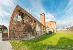 城堡比萨古老的具有里程碑意义的托斯卡纳