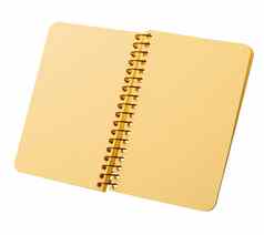 笔记本黄色的页面螺旋