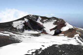 火山山埃特纳火山火山口