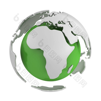 摘要绿色全球非洲部分