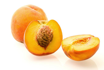 新鲜的成熟的多汁的桃子