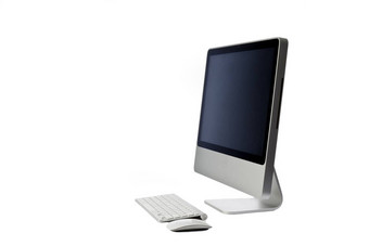 现代电脑孤立的白色